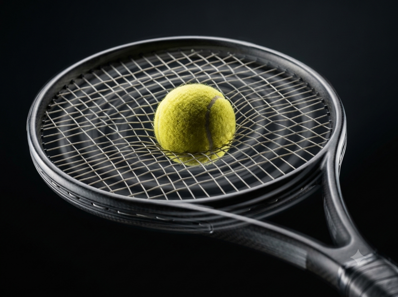 Vibration traveling through a tennis racket