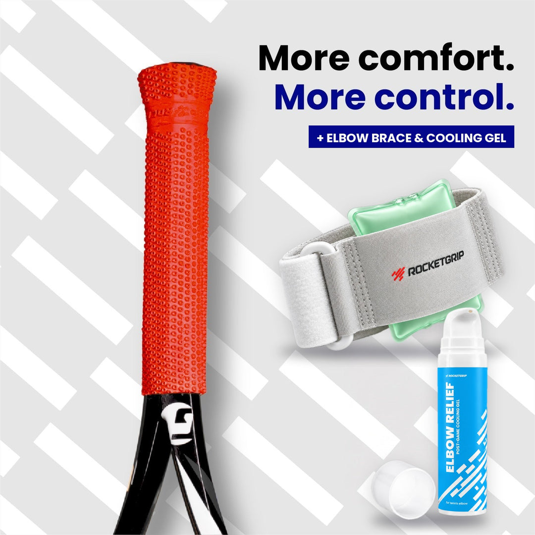 Tennis Elbow Relief Pack: Octopus undergrip plus elbow brace and cooling gel