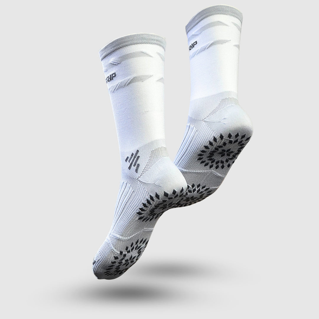 Tennis Grip Socks Crew length in white