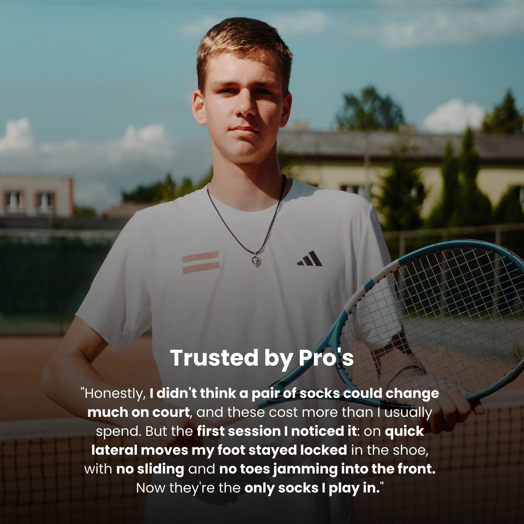 Tennis player review of RocketGrip grip socks
