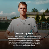 Tennis player review of RocketGrip grip socks